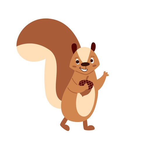 BROWN SQUIRREL - playground mascot character