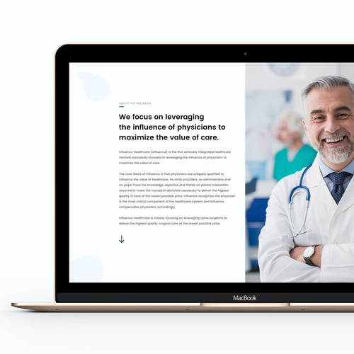Homepage for Healthcare Service