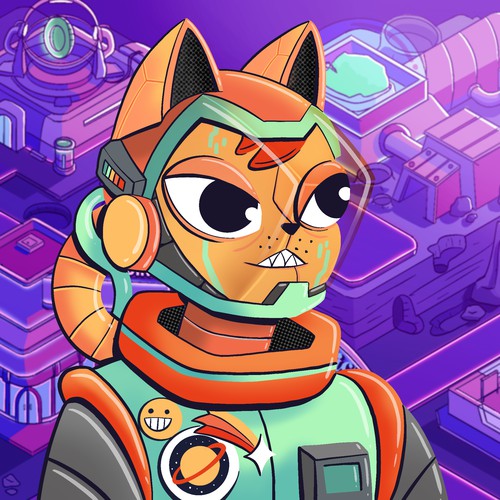 Cyborg Cat for NFT