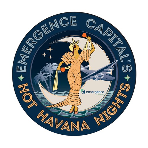 Logo for retro/vintage Cuban Havana Nights party invitation!