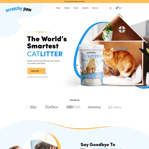 Landing Page for Our New Kitty Litter Product