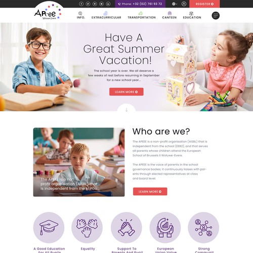 Educational website design