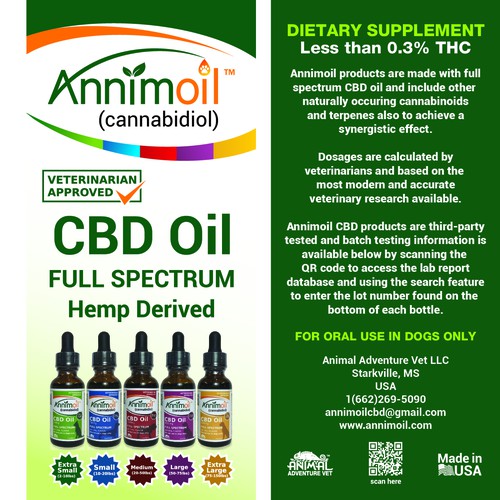 CBD oil bottle label for my friend/client