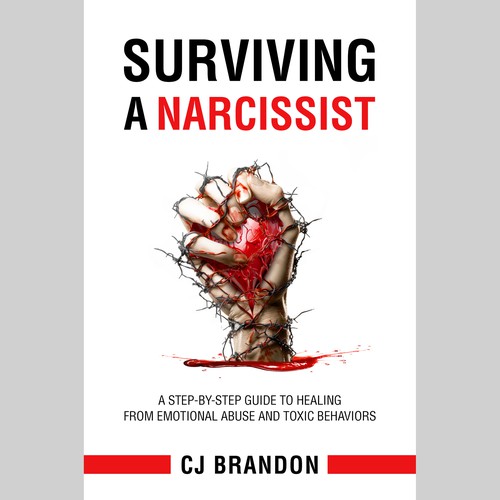 Surviving a Narcissist — Bold Contemporary Book Cover Design