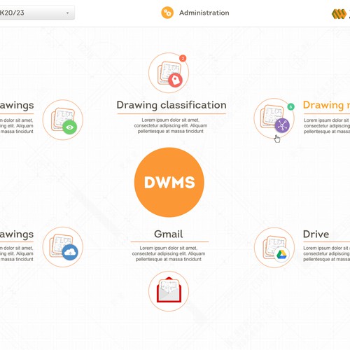 Homepage Design for Construction Drawing Management System