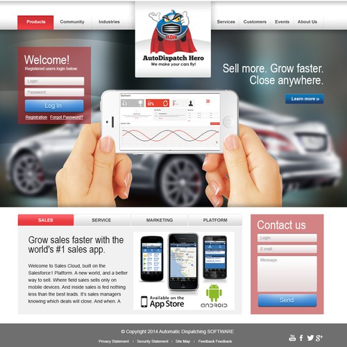 Web Design needed for an Automatic Dispatching SOFTWARE