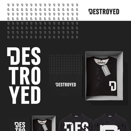 Destroyed logo design