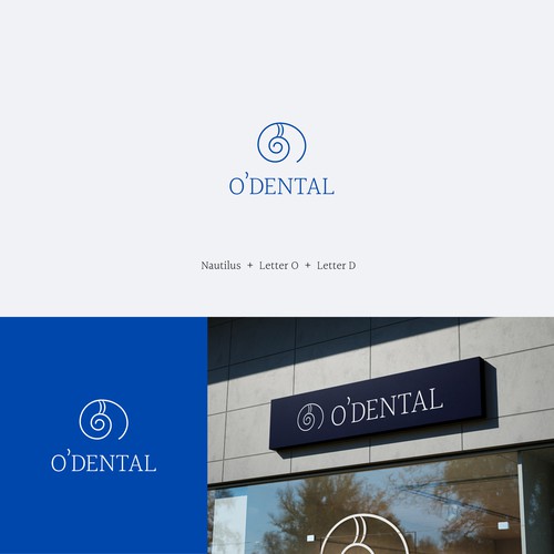 Elegant beach themed Dental logo