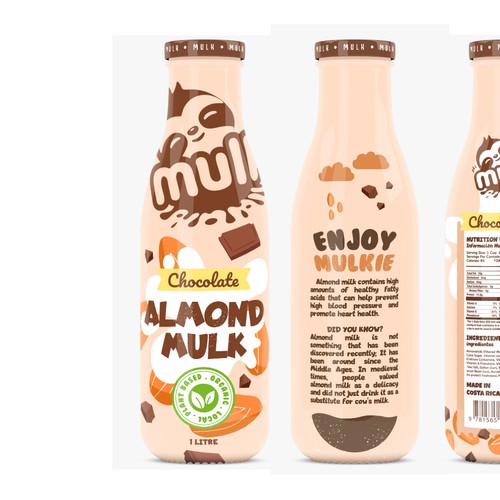 Mulk almind milk label
