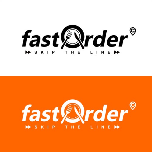 Bold minimalistic logo for food ordering App