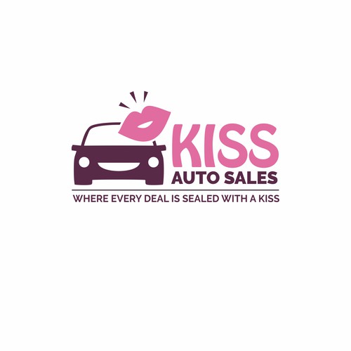 Kiss Auto Sales logo concept