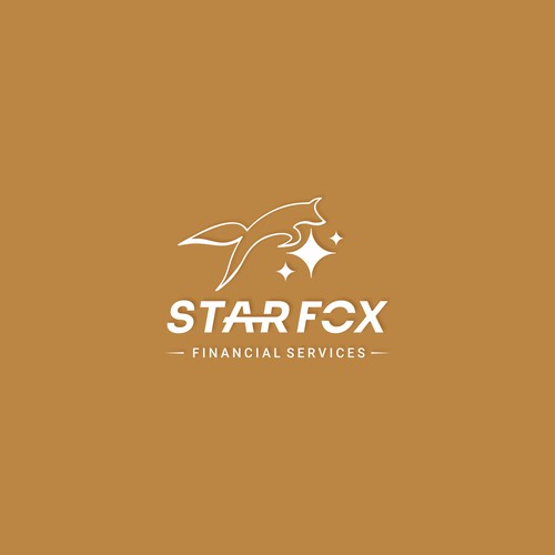 Simple Clean Modern Fox and Star Logo