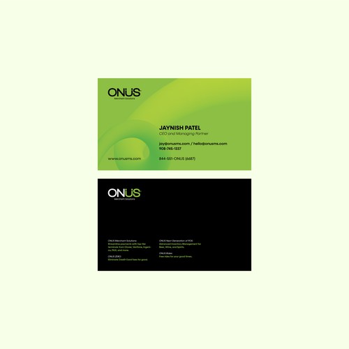 Business card design - ONUS