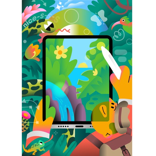 Illustration for Apple's 50th anniversary