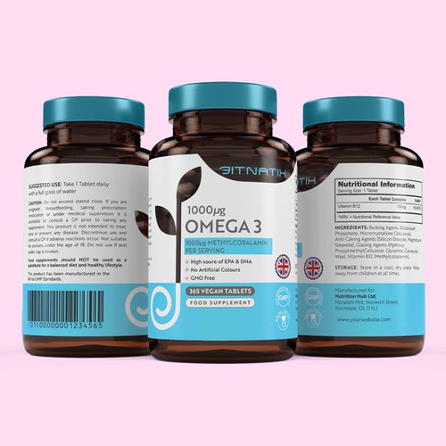 Omega 3 Label Design