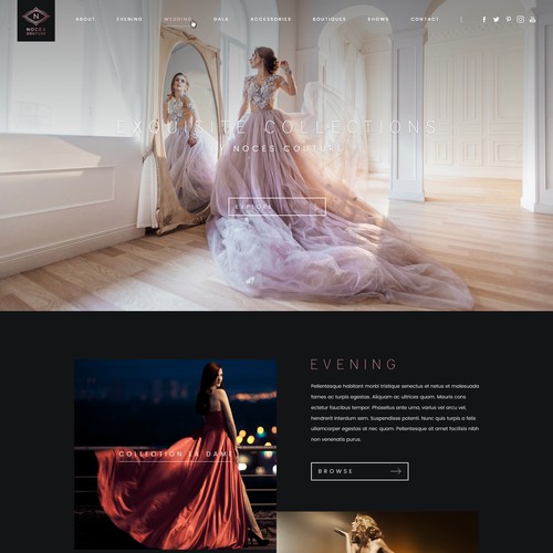 Web Design for a Fashion Designer