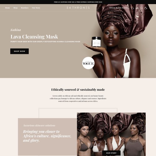 Luxury Skincare website