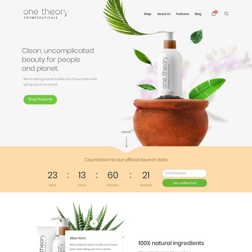 Cosmetics ecommerce store design