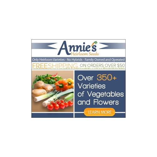 banner ad for Annie's Heirloom Seeds