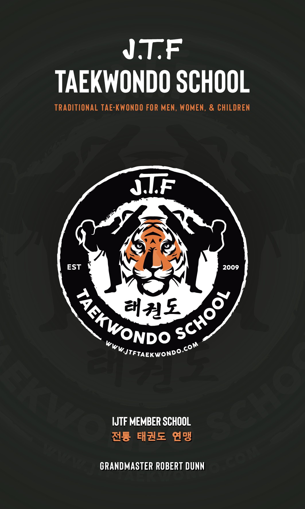 Put JTF TIGER design onto a vertical 3x5' flag design