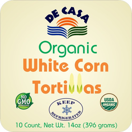 Label concept for tortillas pack