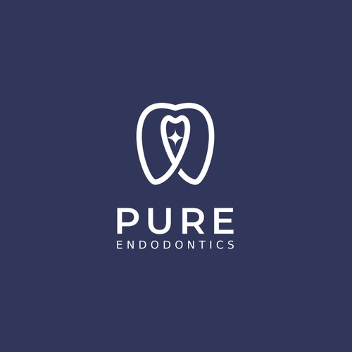 Pure Endodontics logo concept