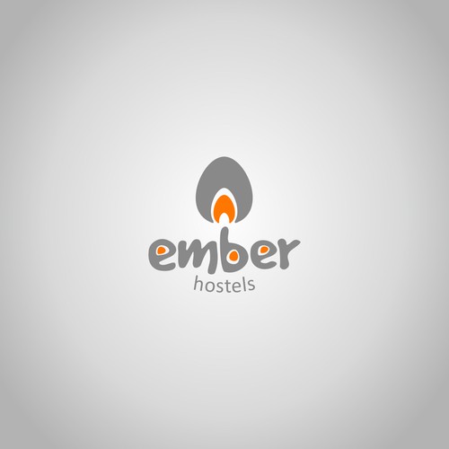 ember (below ember I would like the option to have "hostel" or "hostels" which should be smaller than ember) I think I would like it all lowercase, but am not opposed to capital letters. A creative font is important!