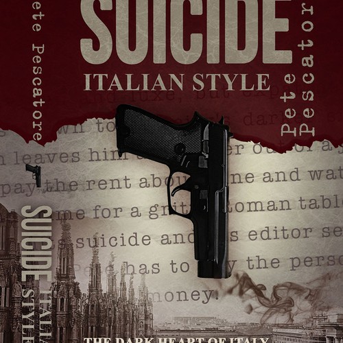 Create a compelling cover for a crime novel set in Milan, Italy
