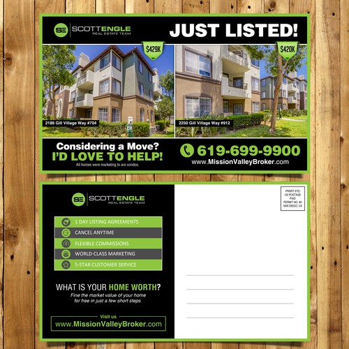 just listed poscard for scott engle