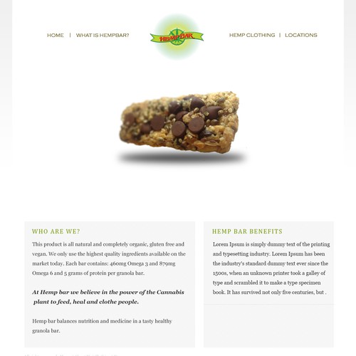 Hemp Bar needs a new website design