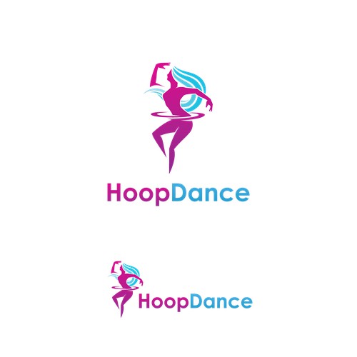 Create fun, colorful, optimistic hoop dance logo