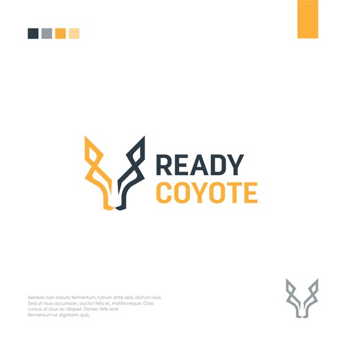 Modern logo design of coyote