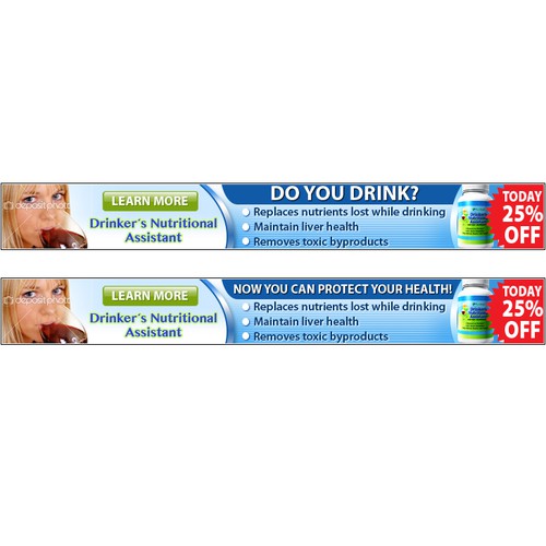 New banner ad wanted for Pure Health Corp. -Drinker's Nutritional Assistant
