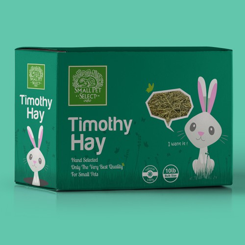 Box Packaging design for Timothy Hay.