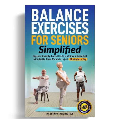 Balance Exercises for Seniors – Book Cover Design