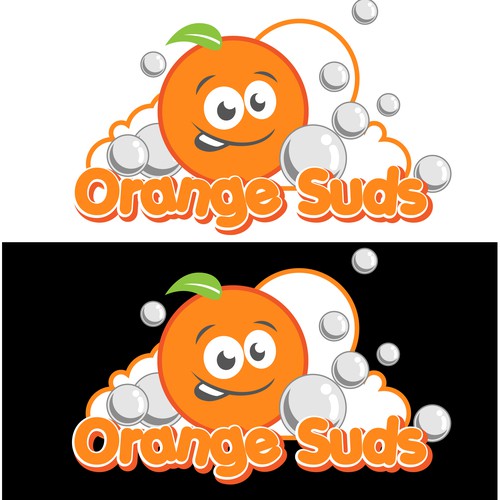 Logo Design for a laundromat named "Orange Suds"