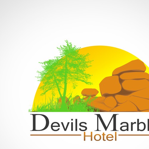 Create a fantastic new logo for the Devils Marbles Hotel
