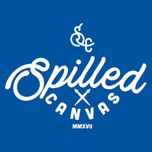 Classic style logo for Spilled Canvas