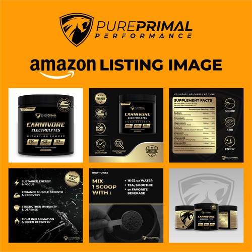 Amazon Listing image design For Pure primal