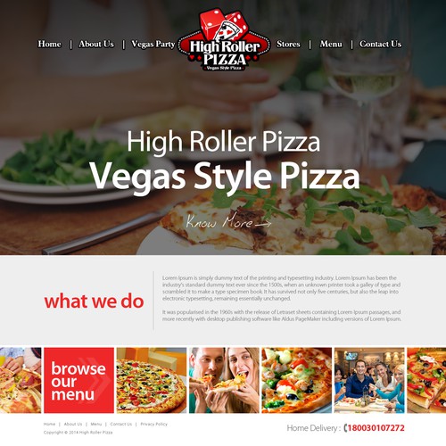 Highrollerpizza.com A all Natural organic free range pizza "Vegas Style Pizza"
