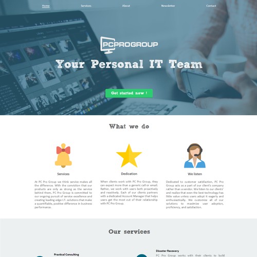 PCPROGROUP website redesign