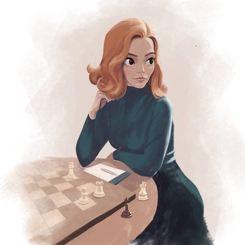 Portrait in cartoon style