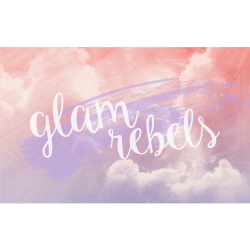 Glam rebels logo and background