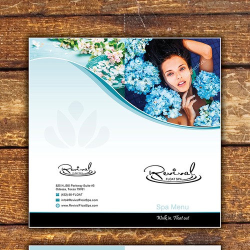 Fresh, multi-image service Menu for innovative Spa center