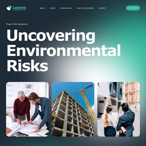 Modern website for Environmental Risks company