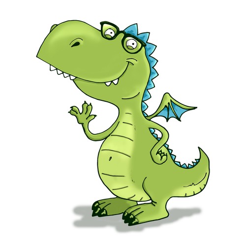 Geek dragon (mascot design)