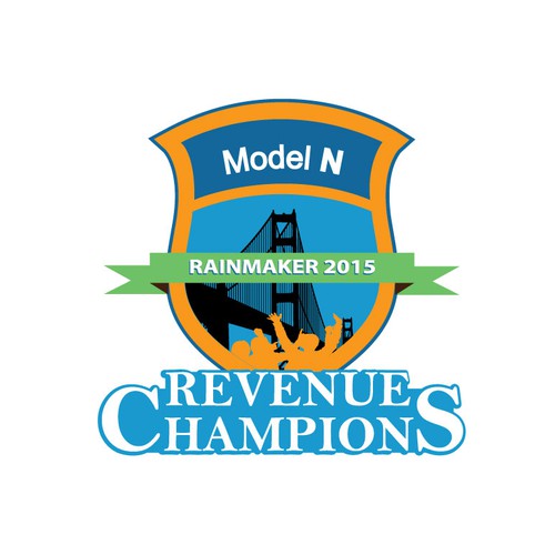 Create "Rainmaker 2015 Revenue Champions" event logo for Model N, a Revenue Management Company