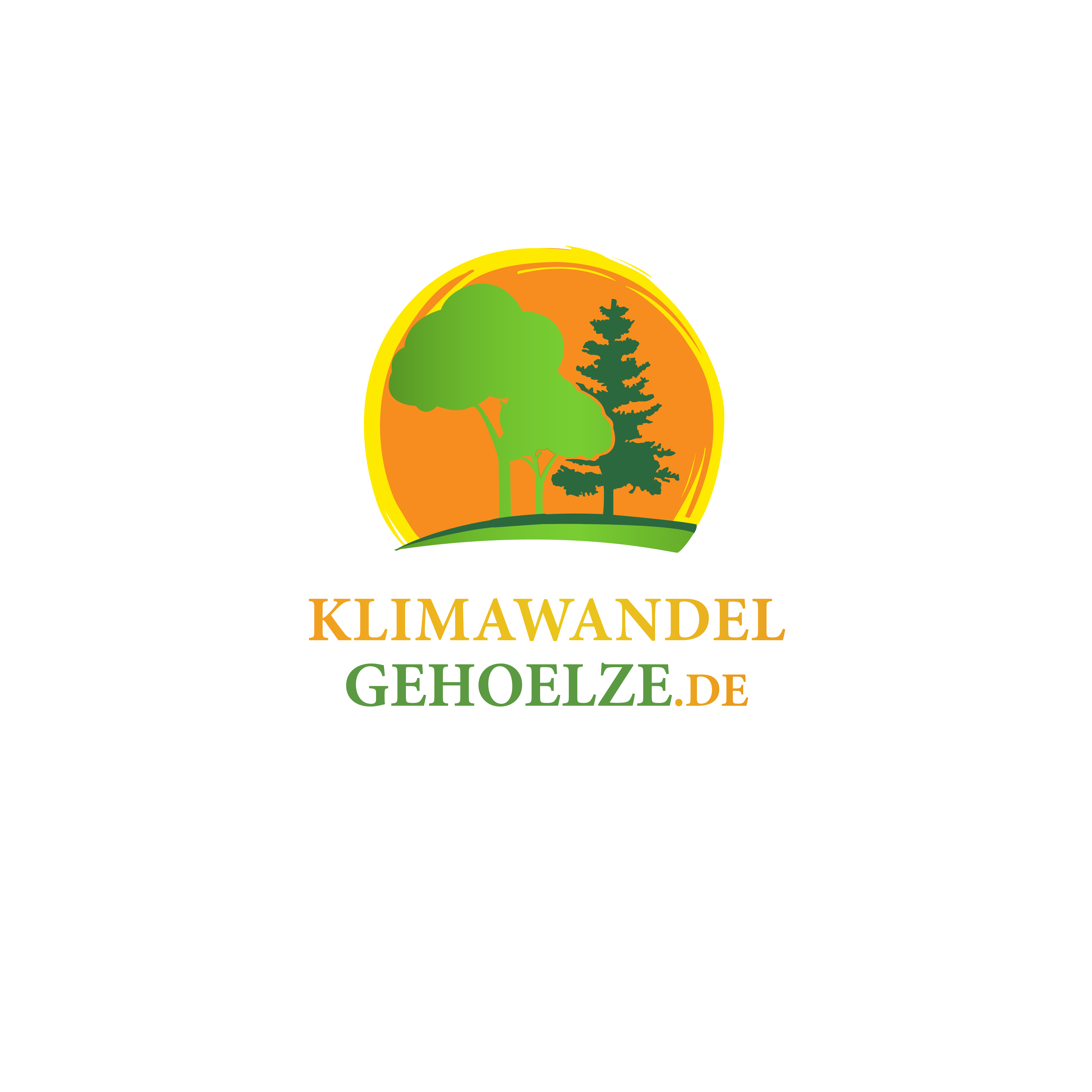 Logo soll Nadelbaum und Laubbaum enthalten. Wäre schön, wenn der Begriff Klimawandel zum Ausdruck kommt.