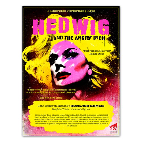 Hedwig and the Angry Inch poster design