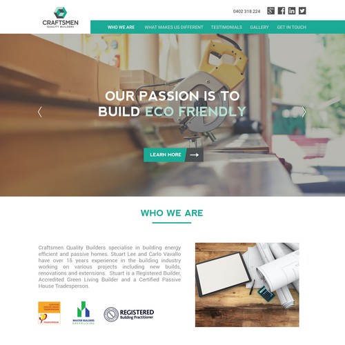 Website for Eco friendly building company